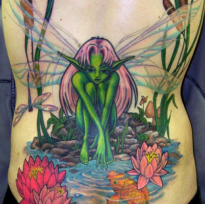 Fairy Tattoo on Back
