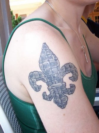 Fleur de lis Tattoo Design on Arm