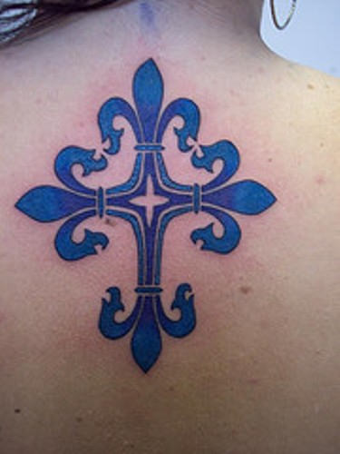 Fleur de lis Tattoo on Back