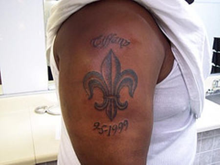 Fleur de lis Tattoo Design on Bicep