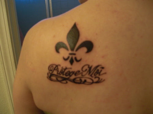 Fleur de lis Tattoo on Back