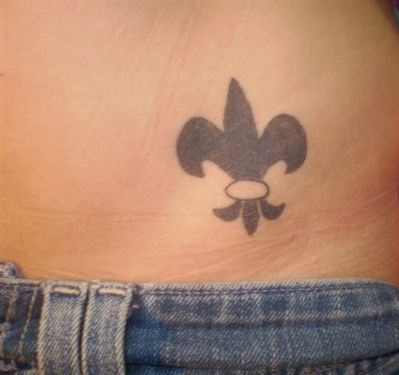 Fleur de lis Tattoo on Lower Back