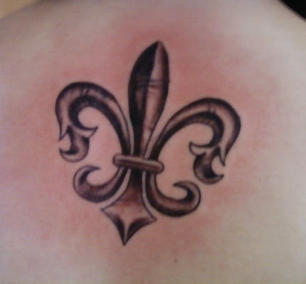 Pretty Fleur de lis Tattoo on Back