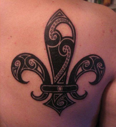 Tribal Fleur de lis Tattoo Design