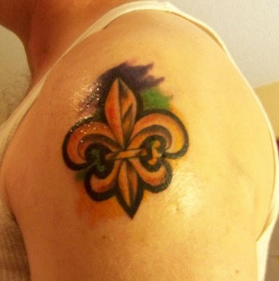 Fleur de lis Tattoo on Bicep