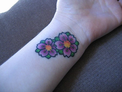 Blossoms Tattoo On Wrist