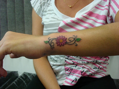 Daisy Tattoo on Forearm