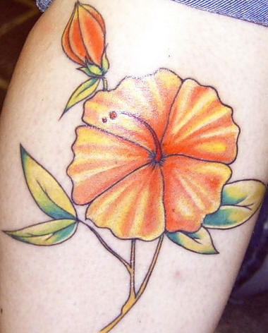 Hibiscus Flower Tattoo