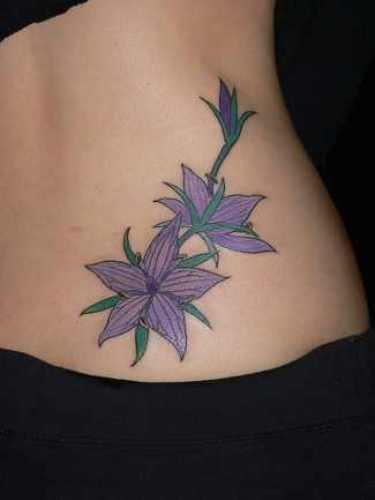 Lily Flowers Tattoo On Waist