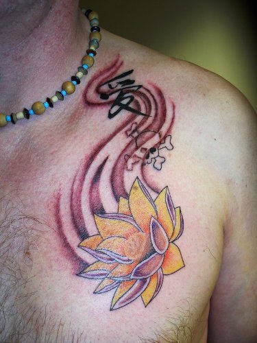 Lotus Tattoo On Chest