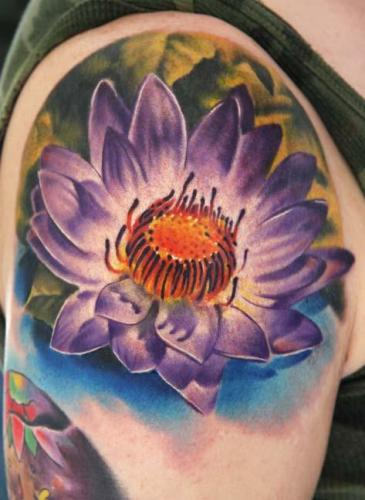 Lotus Tattoo On Shoulder