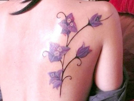 Orchid Flower Tattoo on Back