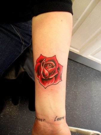 Rose Tattoo On Arm