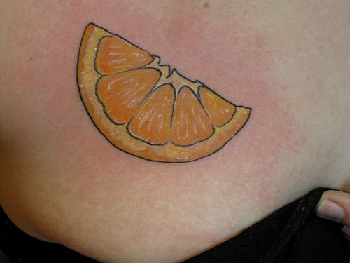 Orange Slice Tattoo