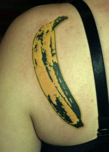 Banana Tattoo Design on Back