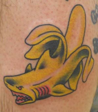 Shark or Banana Tattoo