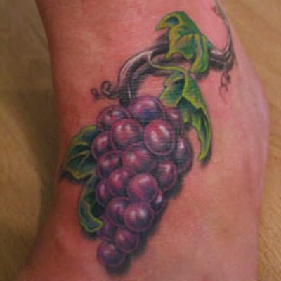 Grapes Tattoo Design