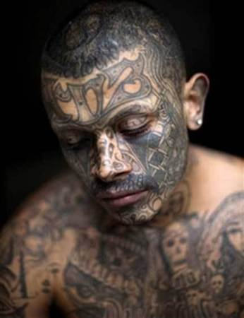 Gangster Face Tattoo