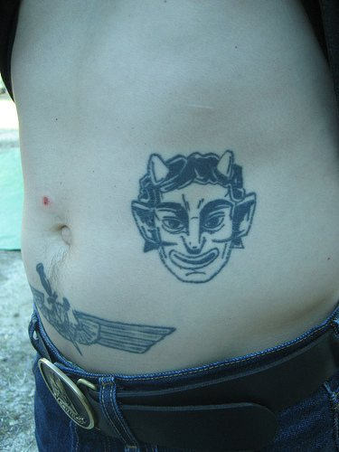 Devil Face Tattoo Design
