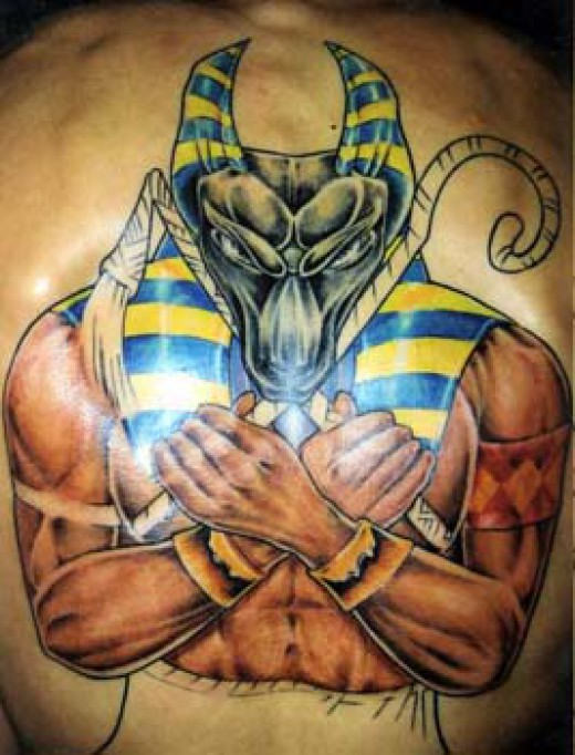 Egyptian Huge Tattoo On Back