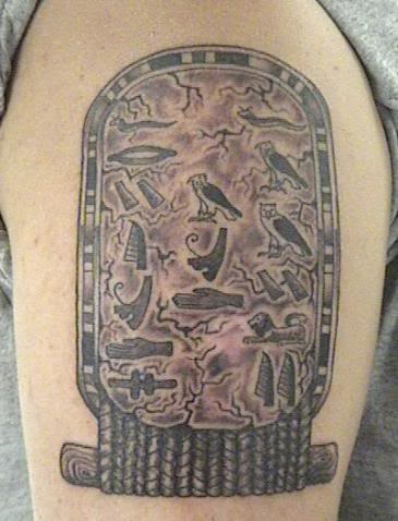 Egyptian Tattoo On Shoulder