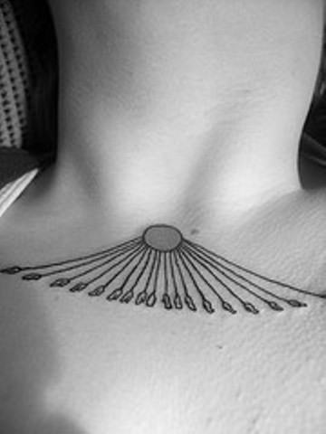 Egyptian Tattoo On Neck