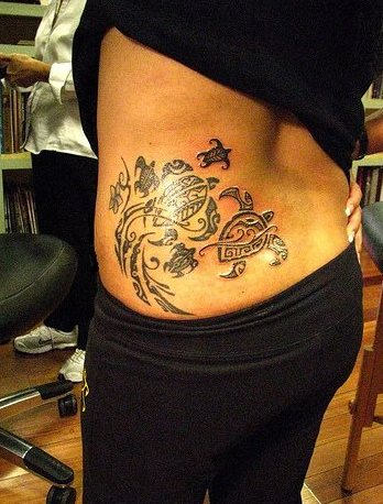 Hawaiian Tattoo on Waist