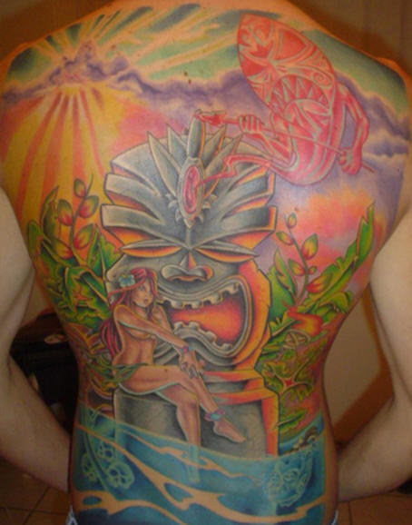 Hawaiian Tattoo Design on Back