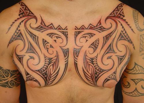 Hawaiian Tattoo On Chest