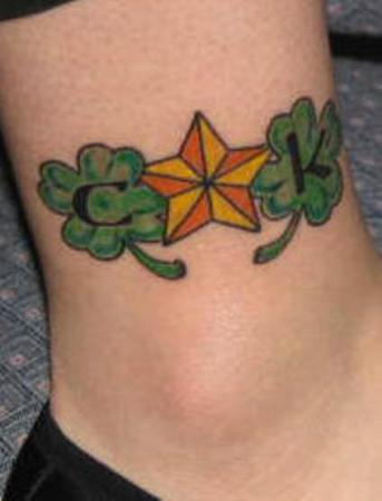 Clover Flower On Ankle