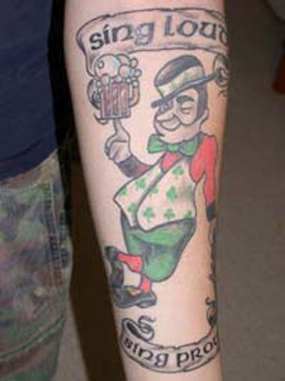 Leprechaun Tattoo on Arm