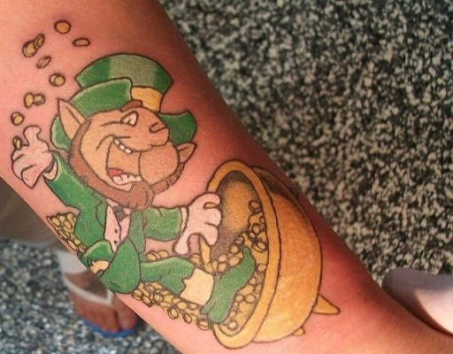 Happy Leprechaun Tattoo