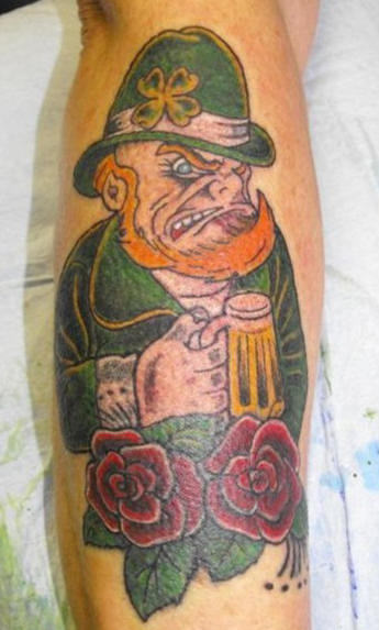 Angry Leprechaun Tattoo