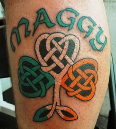 Shamrock Tattoo - Celtic Style
