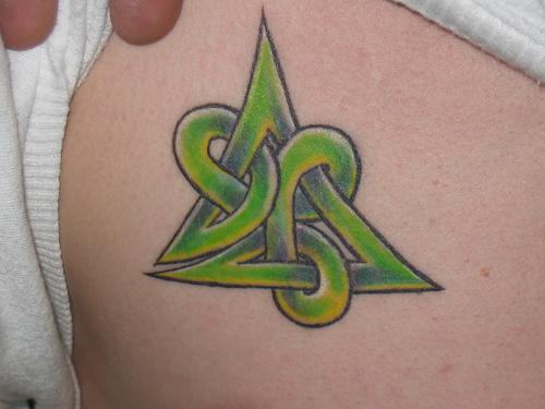 Shamrock Tattoo On Rib