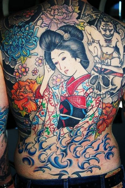 Geisha - Japanese Tattoo on Back