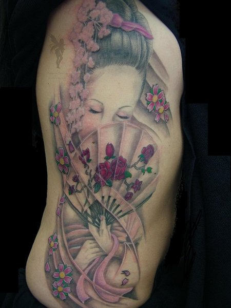 Beautiful Geisha Tattoo