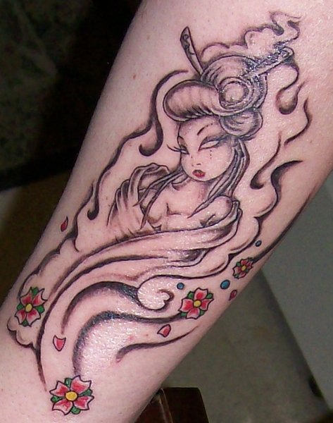 Japanese Geisha Tattoo Design