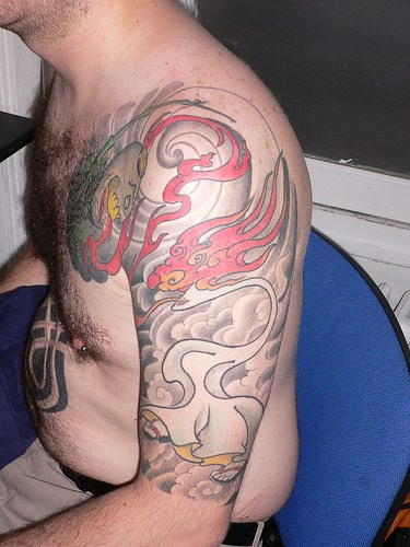 Japanese Tattoo On Shoulder