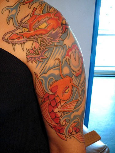 Japanese Tattoo On Shoulder