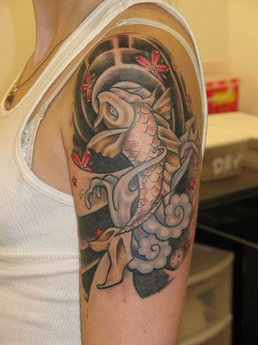 Fish Tattoo On Shoulder