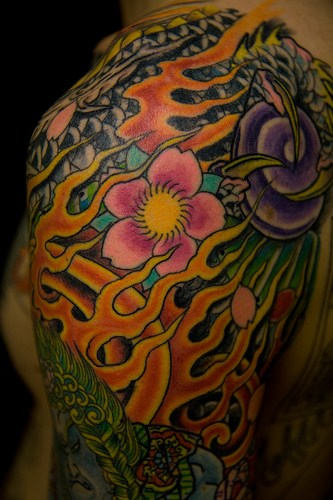 Japanese Tattoo On Shoulder