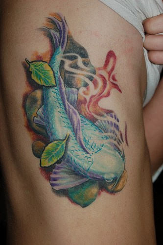 Fish Tattoo On Rib