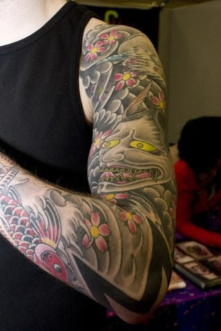 Japanese Tattoo On Shoulder and Arm