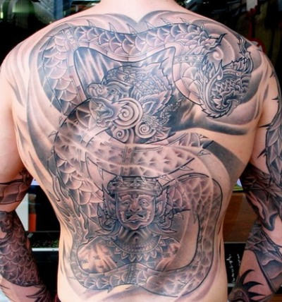 Large Japanese Tattoo On Back