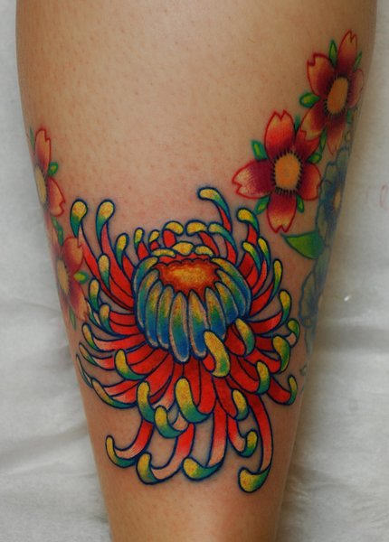 Japanese Flowers Tattoo