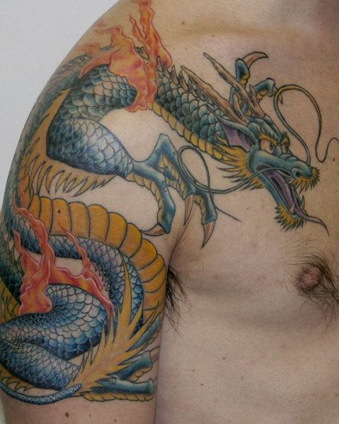 Dragon Tattoo On Shoulder