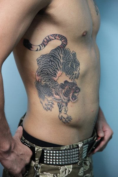 Tiger Tattoo On Rib
