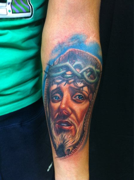 Jesus Tattoo On Arm