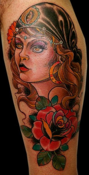 Latino Tattoo Of A Girl